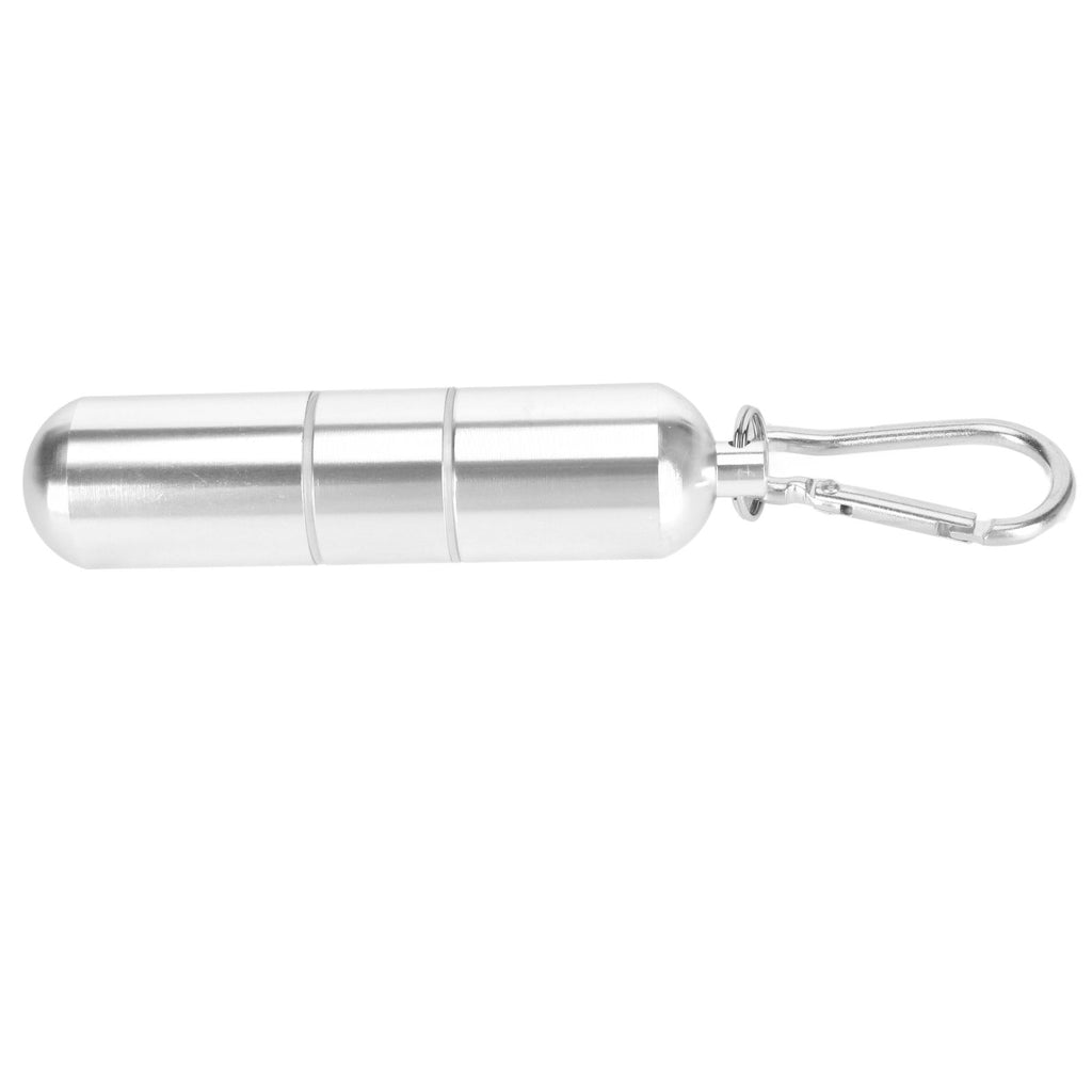 Cigarette Storage Tube Aluminum Alloy Sealed Waterproof Portable Cigarette Holder Container for Outdoor Travel Camping Hiking Silver