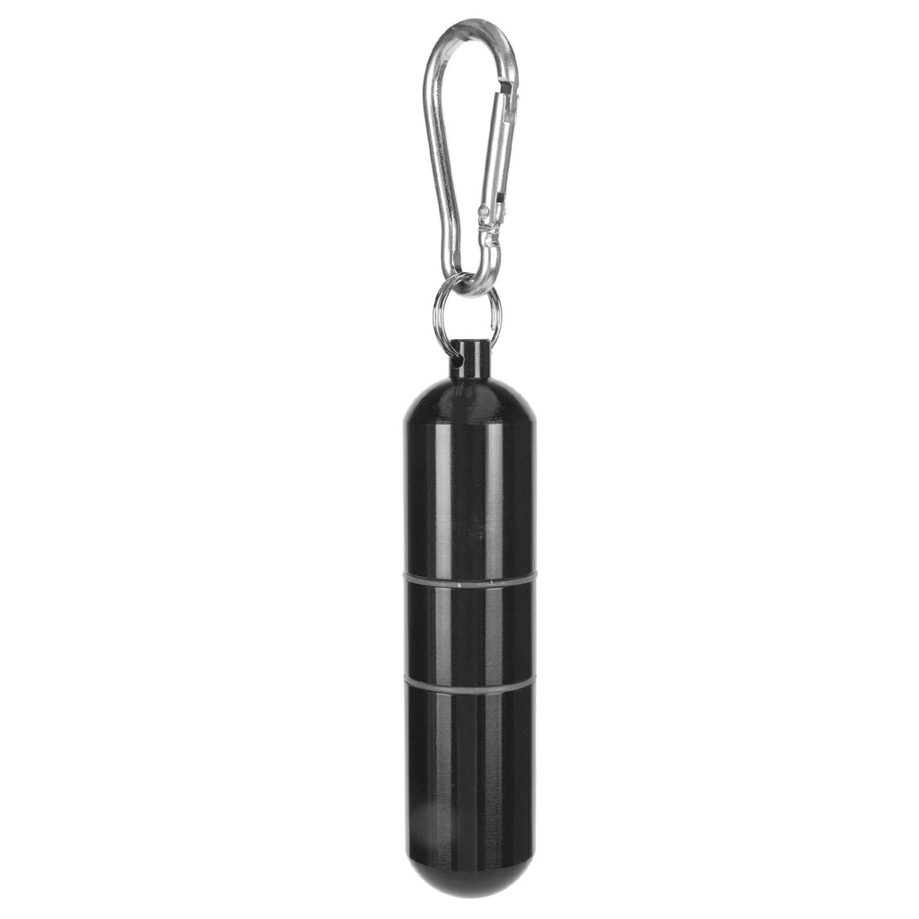 Cigarette Storage Tube Aluminum Alloy Sealed Waterproof Portable Cigarette Holder Container for Outdoor Travel Camping Hiking Black