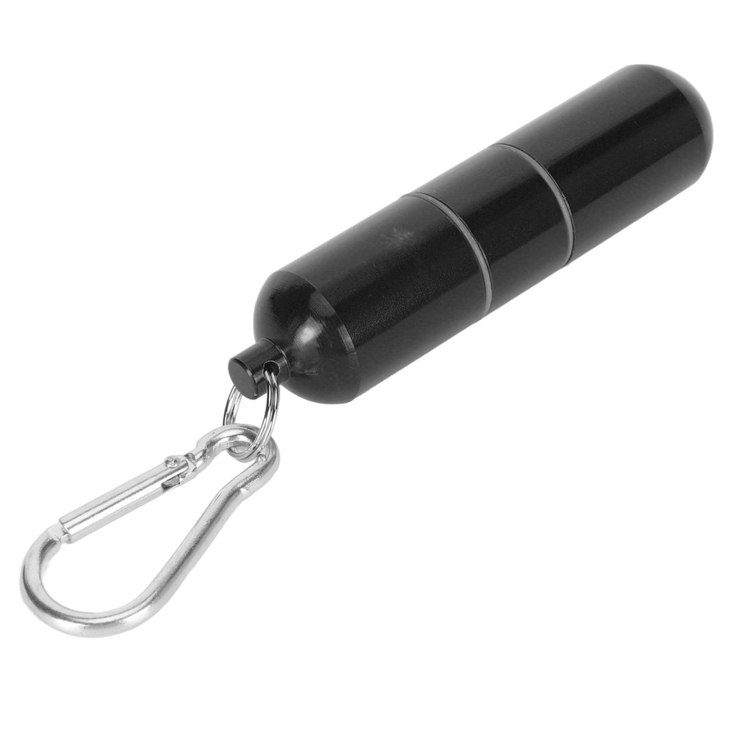 Cigarette Storage Tube Aluminum Alloy Sealed Waterproof Portable Cigarette Holder Container for Outdoor Travel Camping Hiking Black