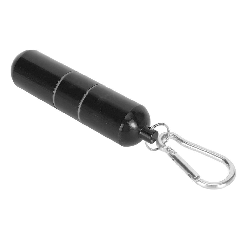 Cigarette Storage Tube Aluminum Alloy Sealed Waterproof Portable Cigarette Holder Container for Outdoor Travel Camping Hiking Black