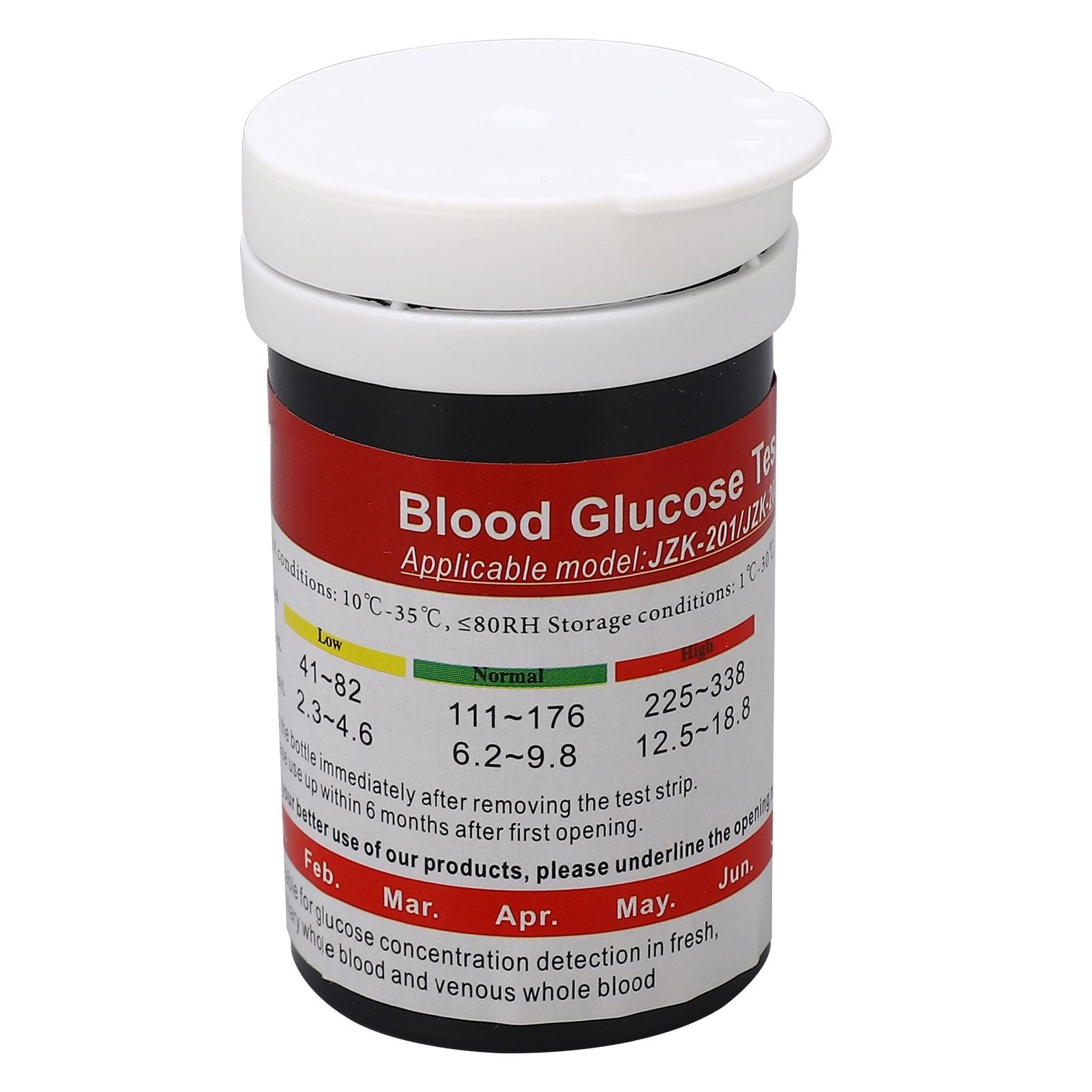 50 Count Blood Glucose Test Strips Accurate PET Blood Sugar Test Strips for Diabetes Blood Sugar Monitoring