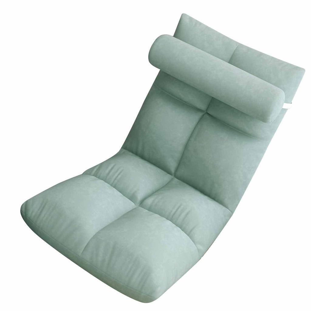 Floor Chair with Back Support Folding Sofa Chair Sleeper Bed Couch Recliner Floor Gaming Chair Meditation Chair for Adults Peacock Blue