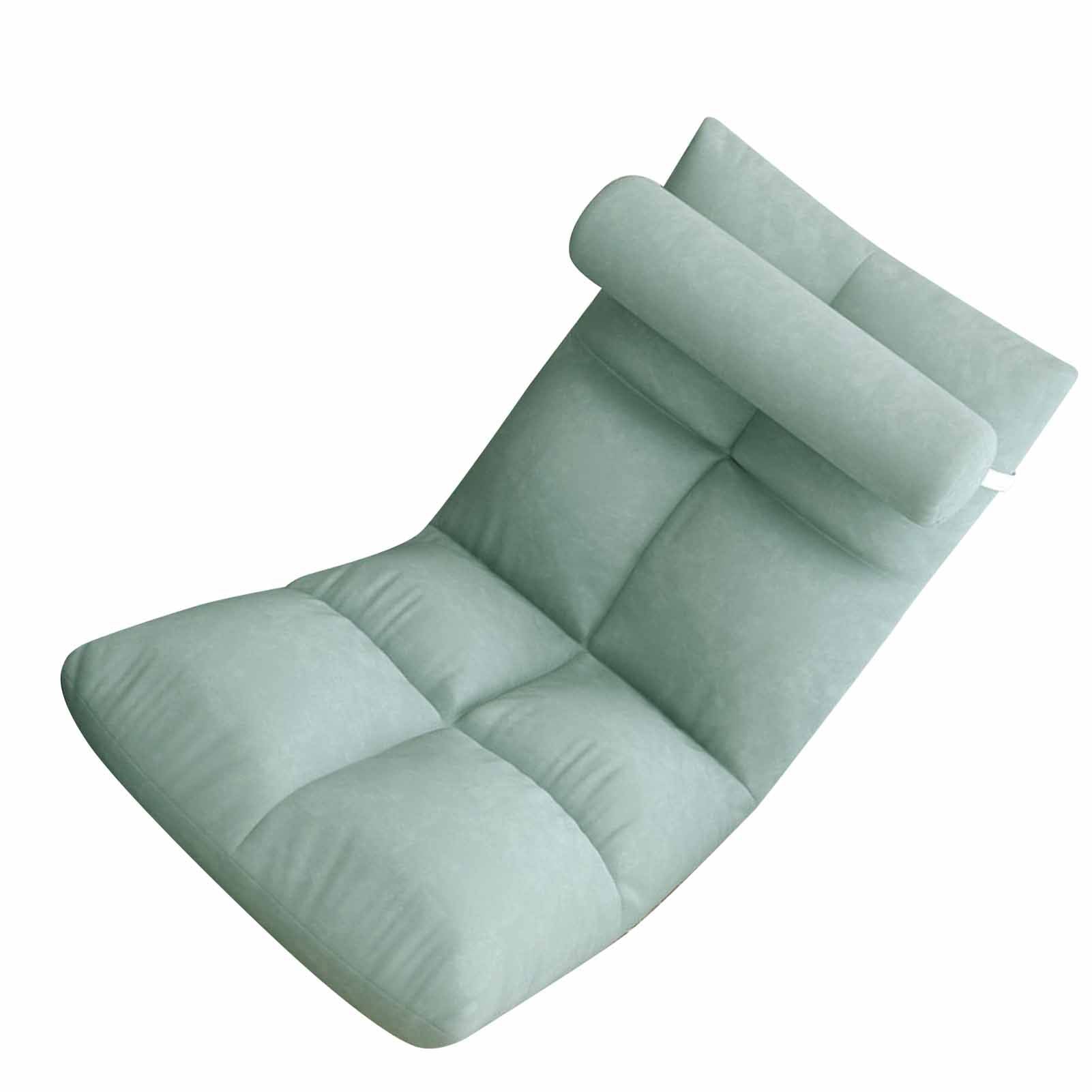 Floor Chair with Back Support Folding Sofa Chair Sleeper Bed Couch Recliner Floor Gaming Chair Meditation Chair for Adults Peacock Blue