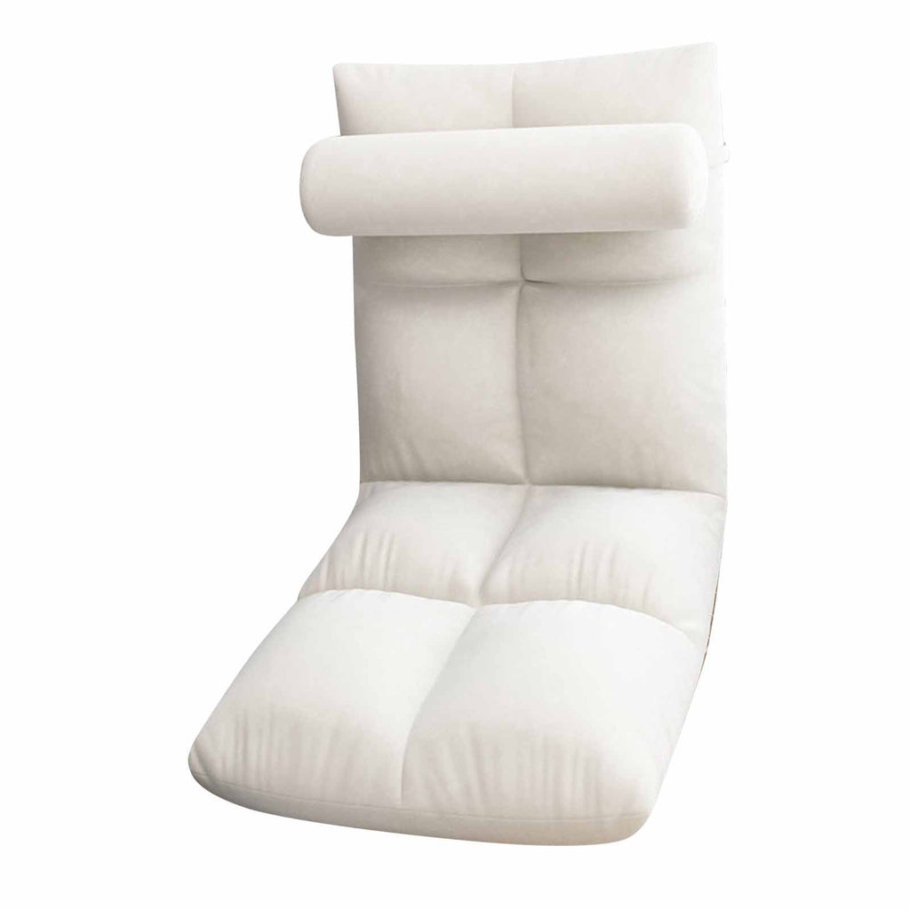 Floor Chair with Back Support Folding Sofa Chair Sleeper Bed Couch Recliner Floor Gaming Chair Meditation Chair for Adults White