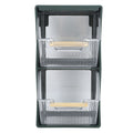Tea Bag Storage Box Separate Storage Large Opening Beautiful Tea Bag Organizer for Capsules Coffee Tea Bags Green