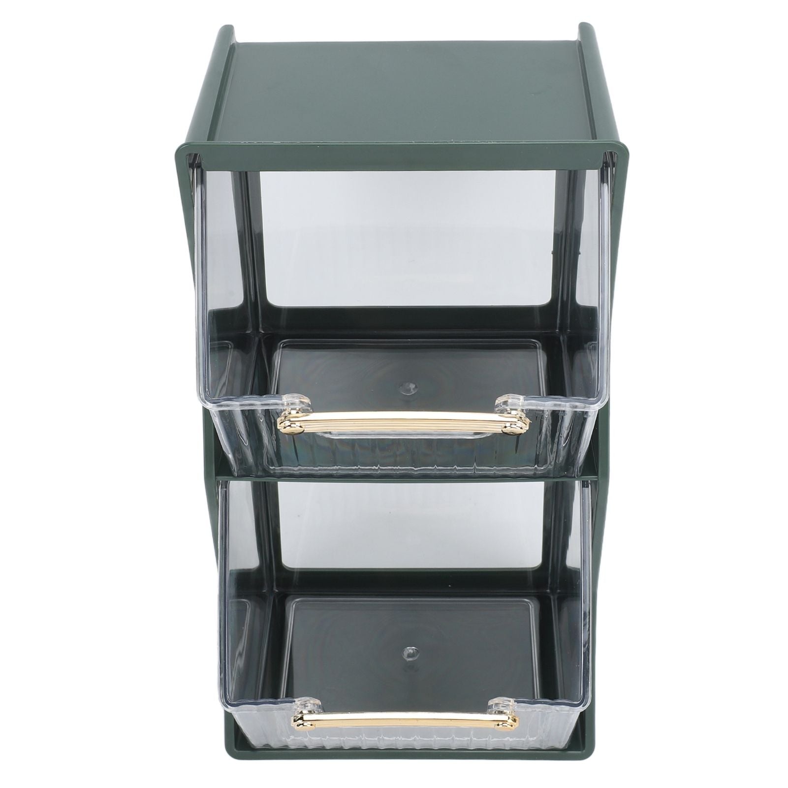 Tea Bag Storage Box Separate Storage Large Opening Beautiful Tea Bag Organizer for Capsules Coffee Tea Bags Green
