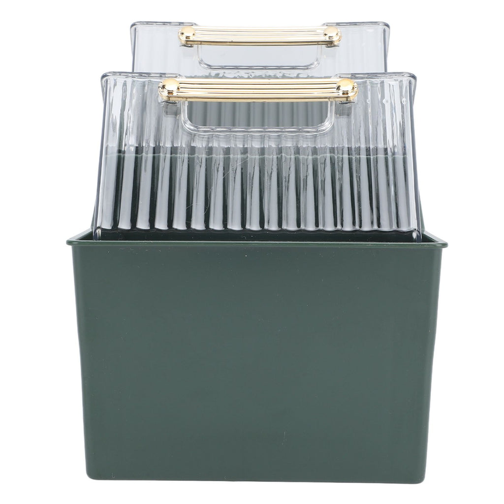 Tea Bag Storage Box Separate Storage Large Opening Beautiful Tea Bag Organizer for Capsules Coffee Tea Bags Green