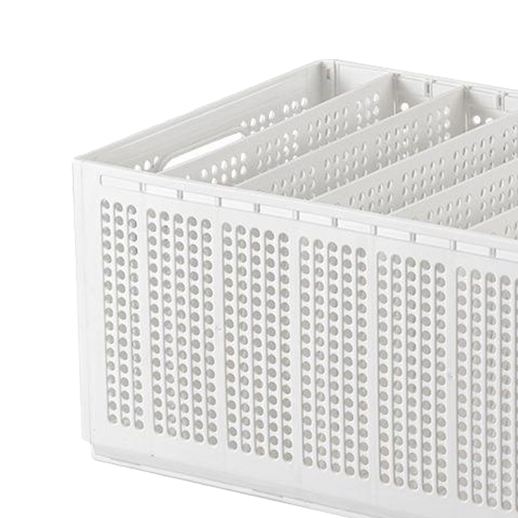 Closet Foldable Pants Storage Box Pure White Adjustable Dividers Rugged Divided Clothing Storage Boxes for Bedroom Wardrobe Large 7 Grids: 6 Baffles