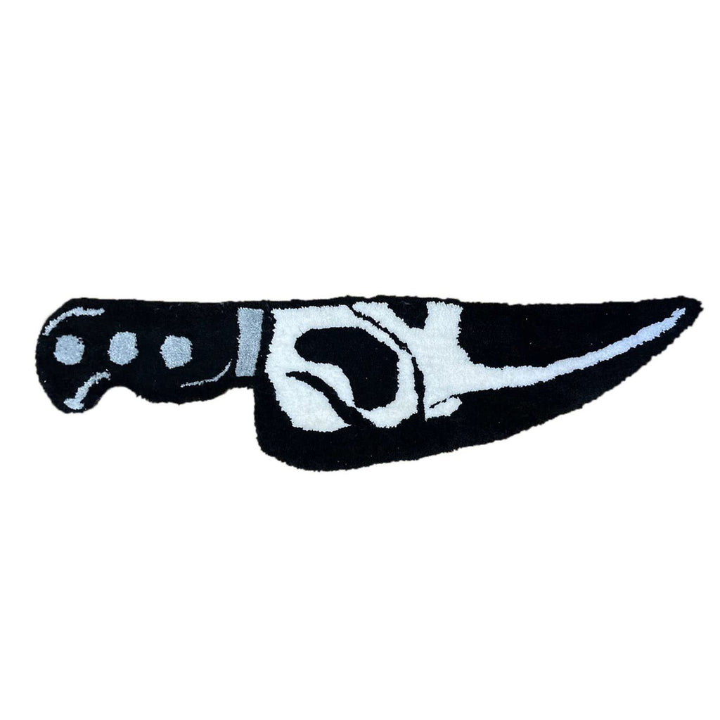 Skull Knife Carpet Horror Scary Scream Bedside Rug Wear Resistant Cashmere Home Welcome Decor 63.5CM