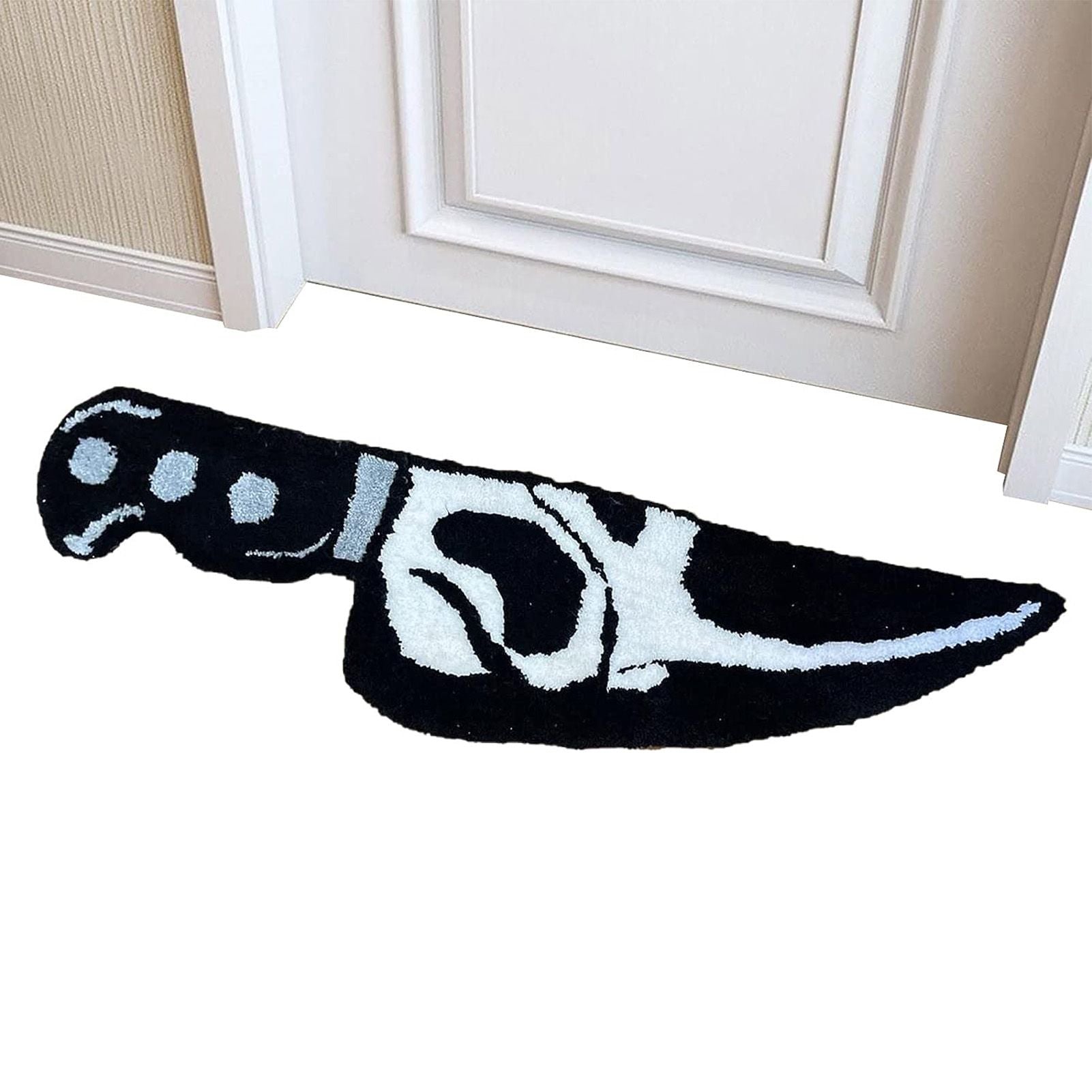 Skull Knife Carpet Horror Scary Scream Bedside Rug Wear Resistant Cashmere Home Welcome Decor 63.5CM