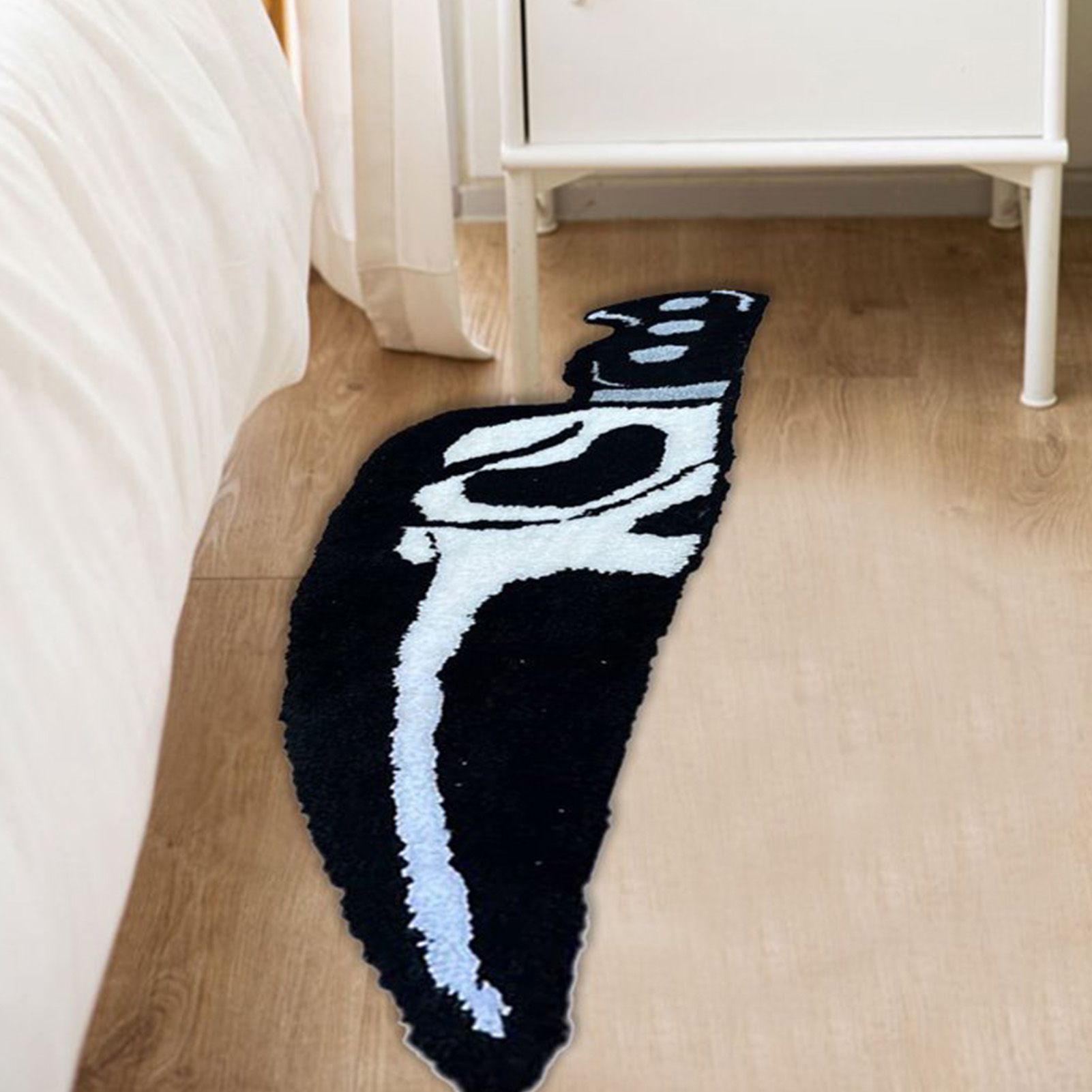 Skull Knife Carpet Horror Scary Scream Bedside Rug Wear Resistant Cashmere Home Welcome Decor 63.5CM