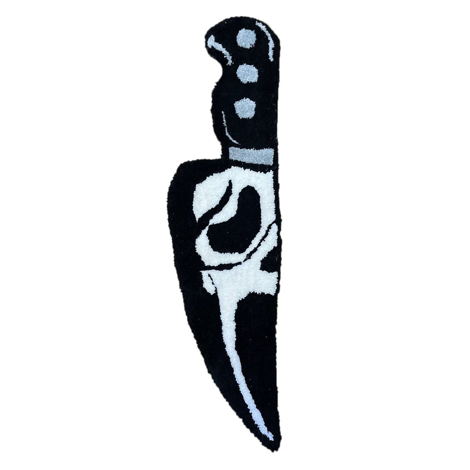 Skull Knife Carpet Horror Scary Scream Bedside Rug Wear Resistant Cashmere Home Welcome Decor 88.9CM
