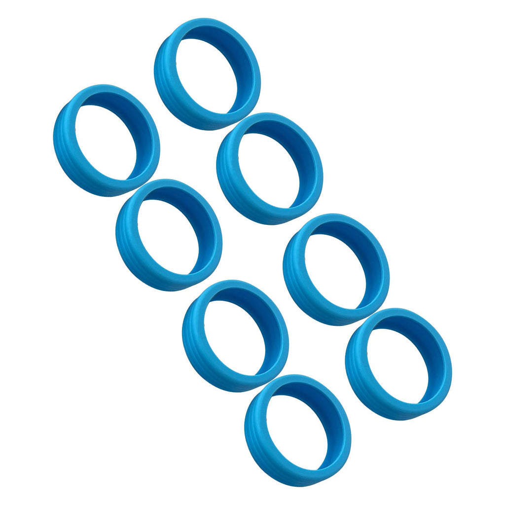 8PCS Luggage Suitcase Wheels Covers Noise Canceling Shock Absorbing Trolley Case Silicone Caster Protection Cover Blue