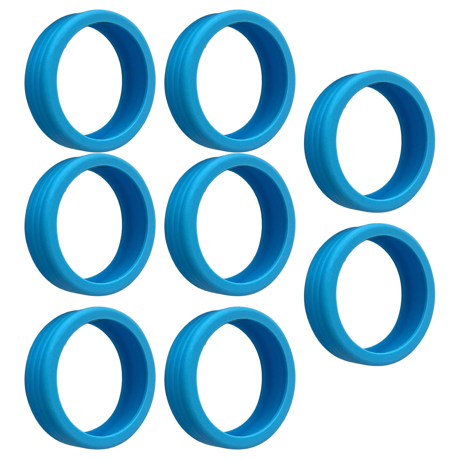 8PCS Luggage Suitcase Wheels Covers Noise Canceling Shock Absorbing Trolley Case Silicone Caster Protection Cover Blue
