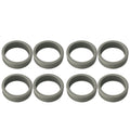 8PCS Luggage Suitcase Wheels Covers Noise Canceling Shock Absorbing Trolley Case Silicone Caster Protection Cover Light Gray