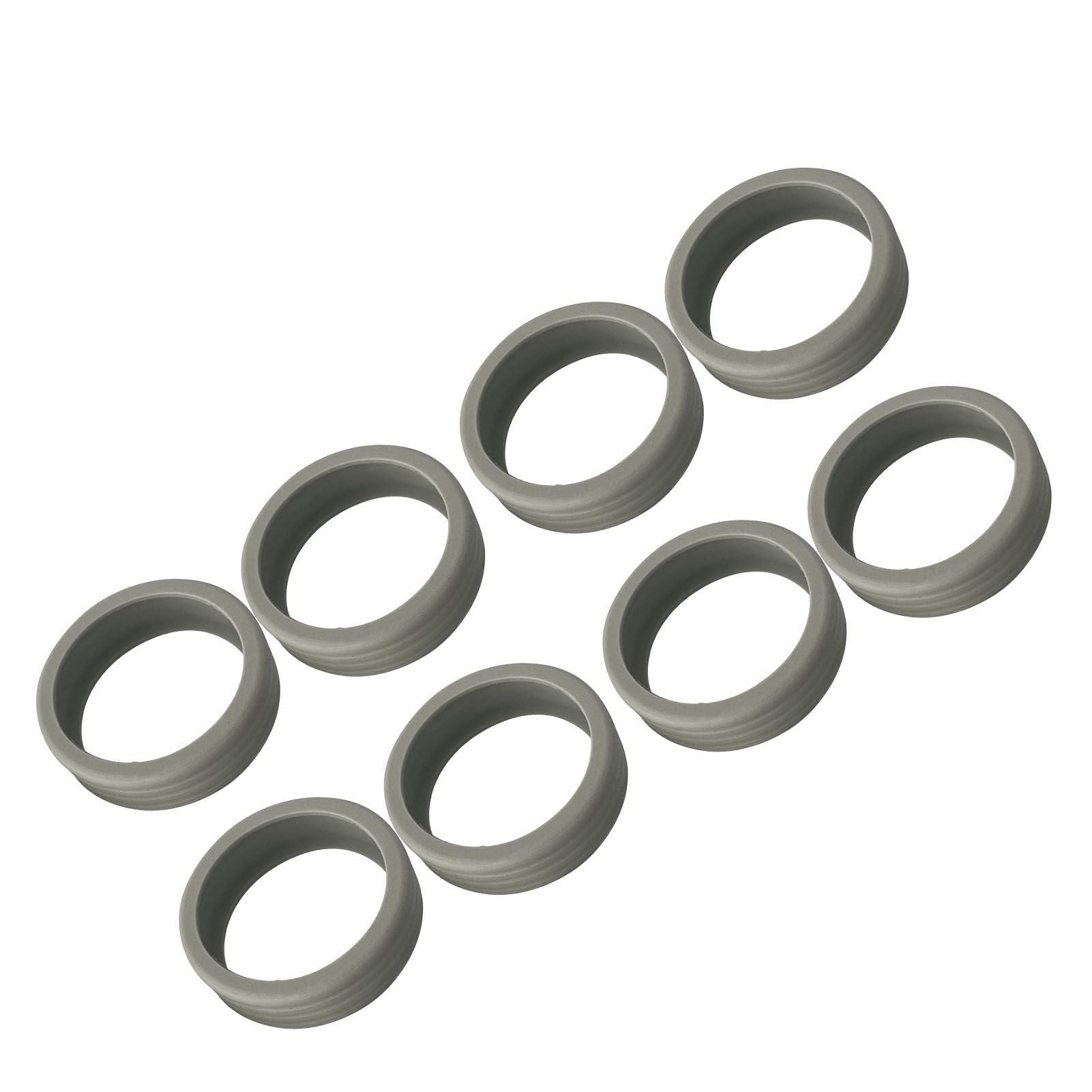 8PCS Luggage Suitcase Wheels Covers Noise Canceling Shock Absorbing Trolley Case Silicone Caster Protection Cover Light Gray