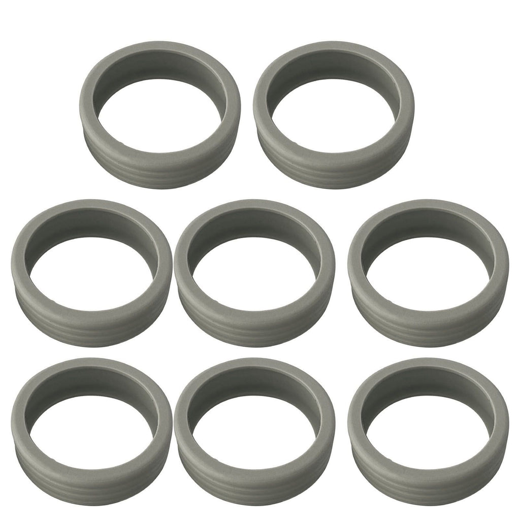 8PCS Luggage Suitcase Wheels Covers Noise Canceling Shock Absorbing Trolley Case Silicone Caster Protection Cover Light Gray