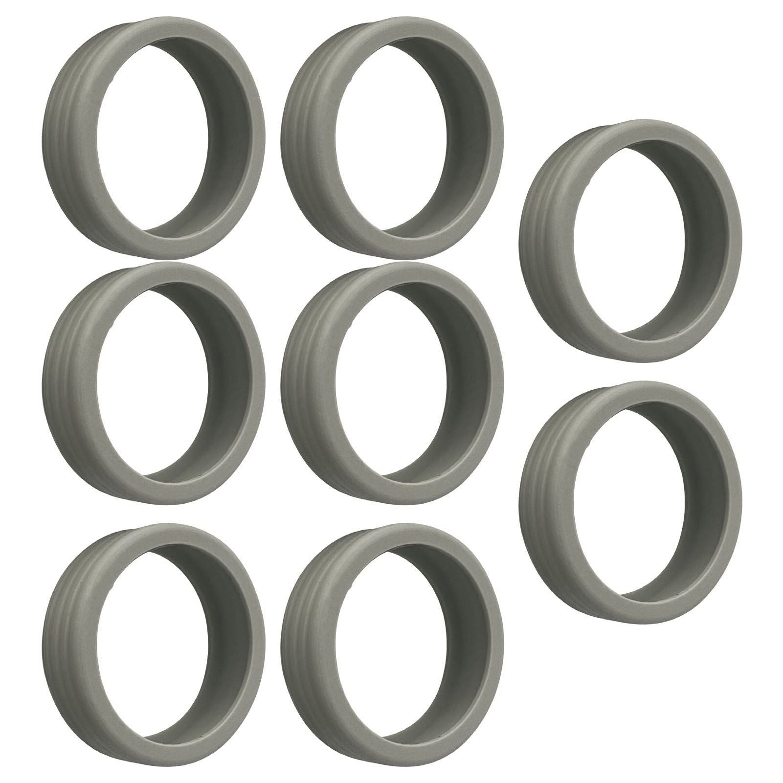 8PCS Luggage Suitcase Wheels Covers Noise Canceling Shock Absorbing Trolley Case Silicone Caster Protection Cover Light Gray