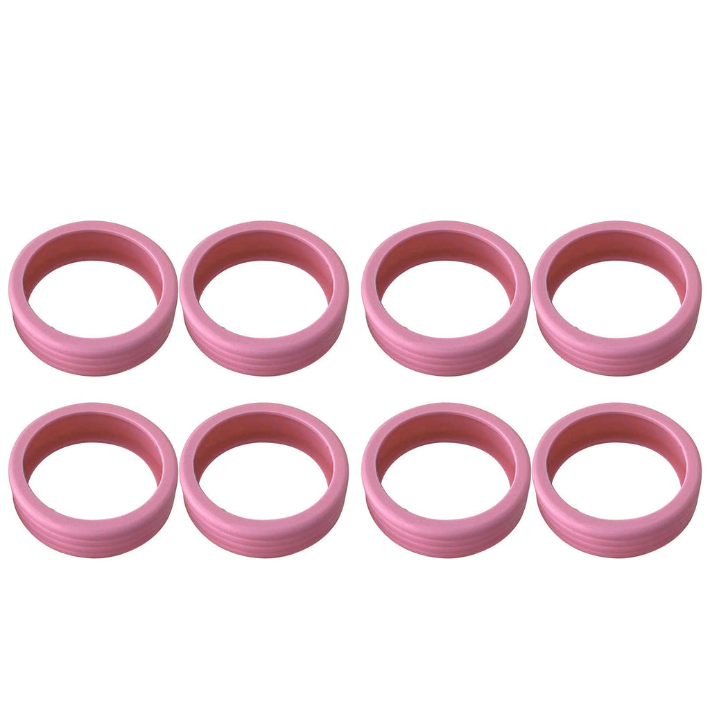 8PCS Luggage Suitcase Wheels Covers Noise Canceling Shock Absorbing Trolley Case Silicone Caster Protection Cover Pink