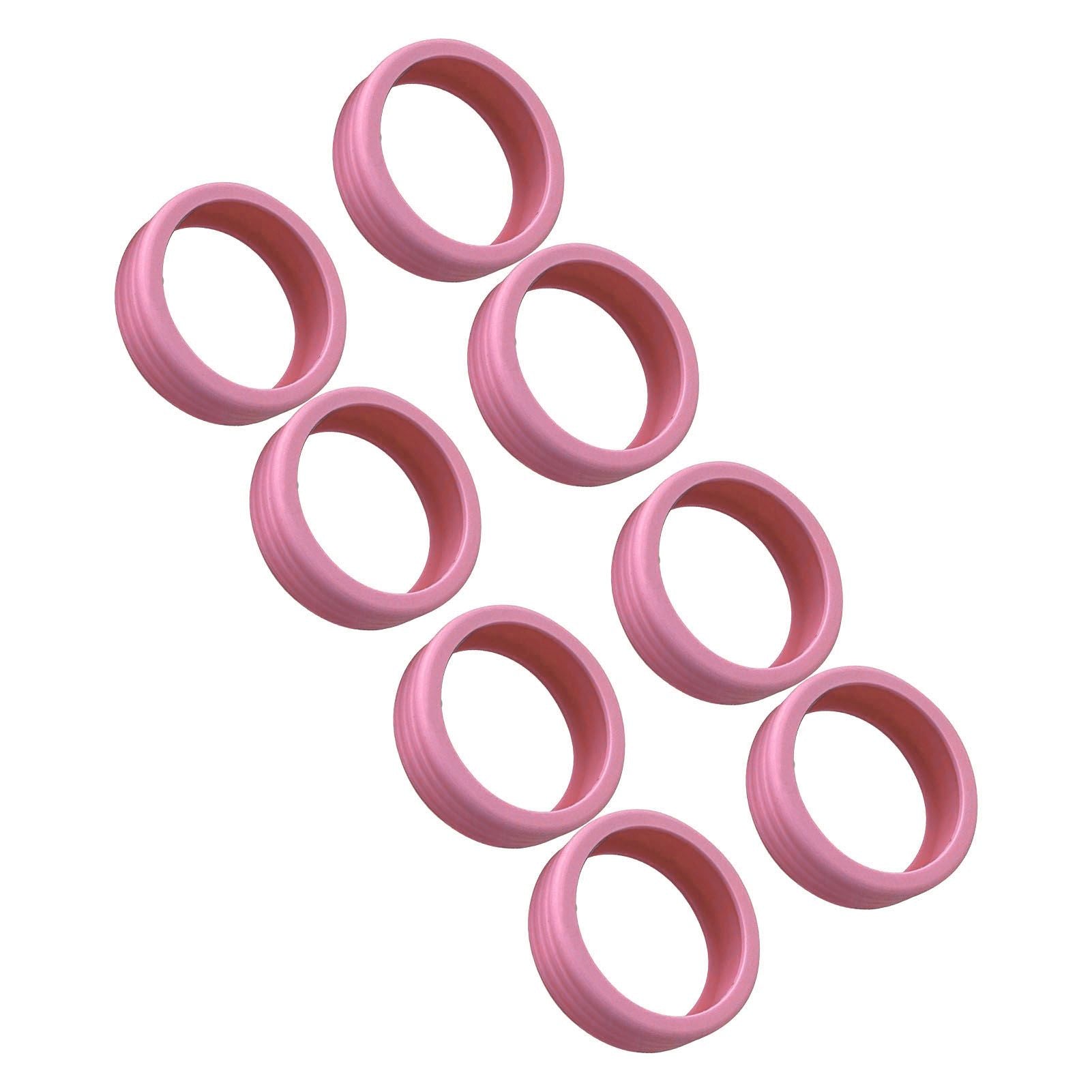 8PCS Luggage Suitcase Wheels Covers Noise Canceling Shock Absorbing Trolley Case Silicone Caster Protection Cover Pink