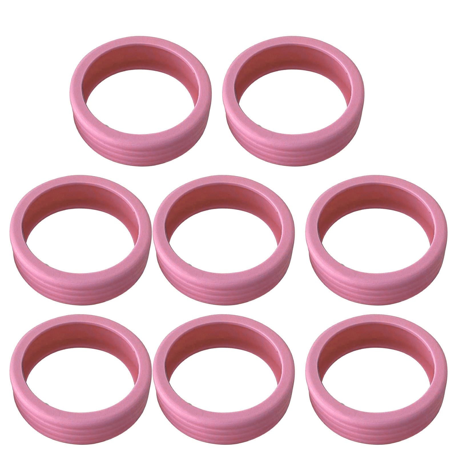 8PCS Luggage Suitcase Wheels Covers Noise Canceling Shock Absorbing Trolley Case Silicone Caster Protection Cover Pink