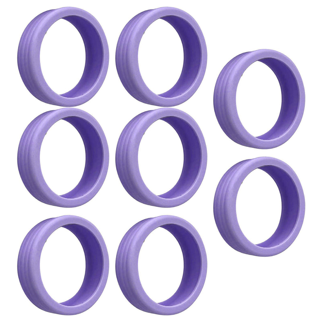 8PCS Luggage Suitcase Wheels Covers Noise Canceling Shock Absorbing Trolley Case Silicone Caster Protection Cover Purple