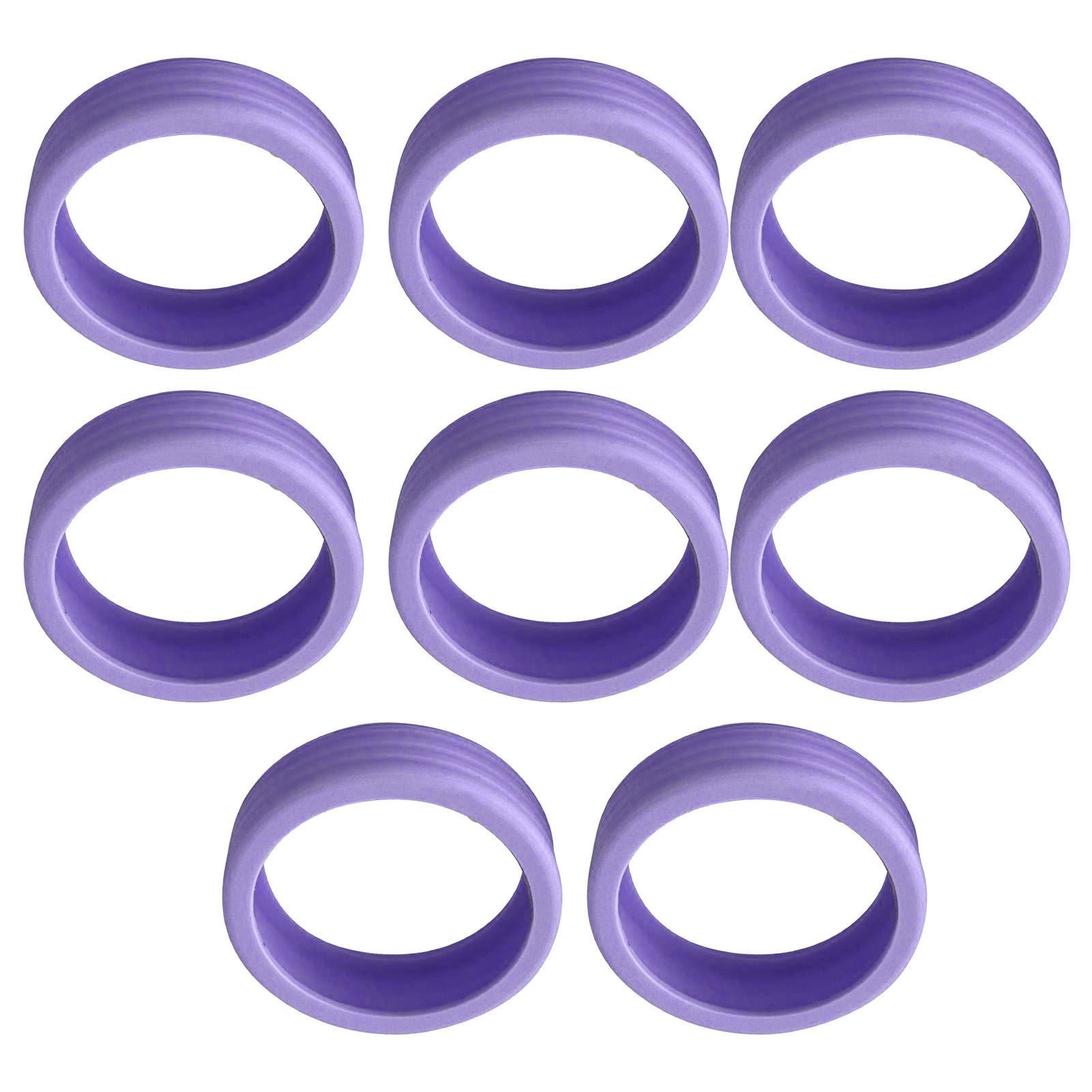 8PCS Luggage Suitcase Wheels Covers Noise Canceling Shock Absorbing Trolley Case Silicone Caster Protection Cover Purple