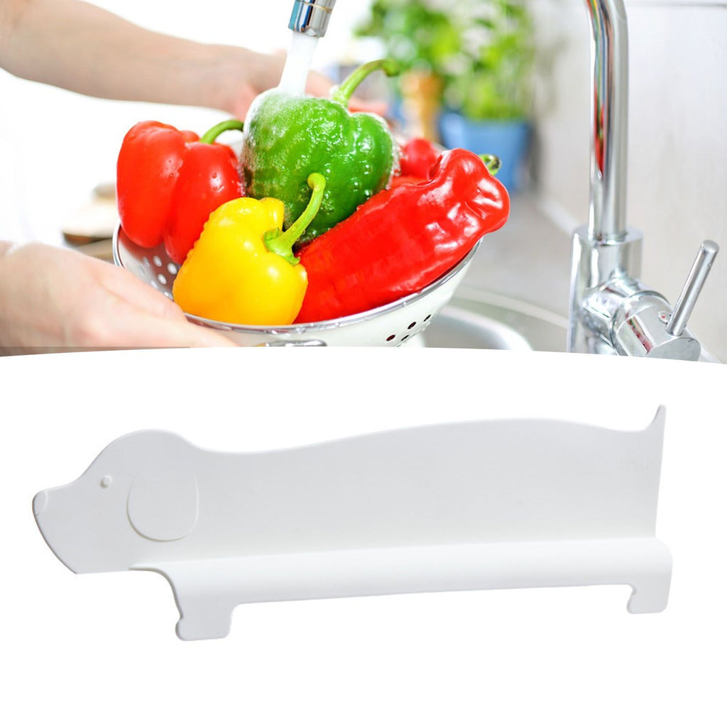 Sink Splash Guard Versatile Splash Proof Heat Resistant Rugged Kitchen Sink Water Splash Guard for Countertops Home White