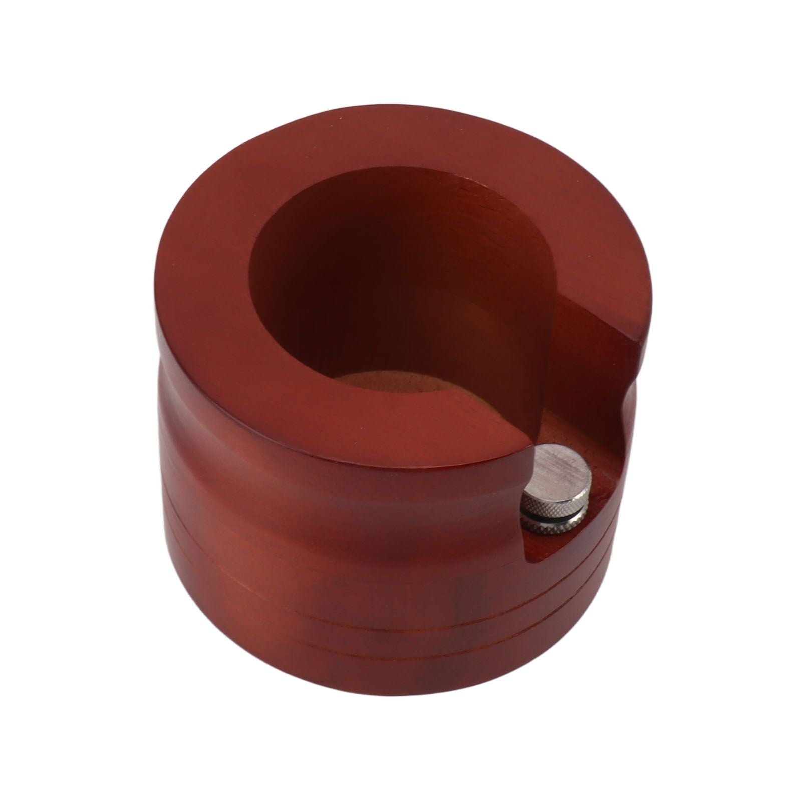 Coffee Portafilter Holder Stand Wooden Round Coffee Bottomless Portafilter Tamping Station for Home Bar Red 51mm/54mm