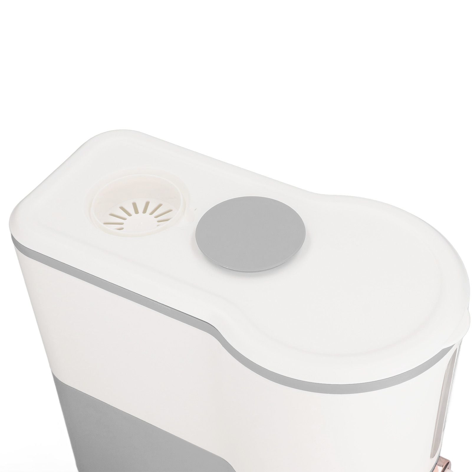 Rice Dispenser Household Food Grade Dry Sealed Grain Cereal Dispenser Bucket for Rice Millet Black Rice Barley Mung Beans Red Beans Small Light Gray