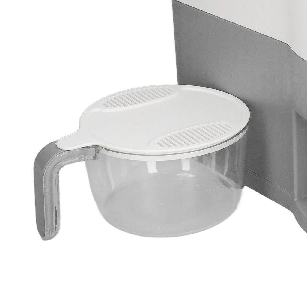 Rice Dispenser Household Food Grade Dry Sealed Grain Cereal Dispenser Bucket for Rice Millet Black Rice Barley Mung Beans Red Beans Small Light Gray