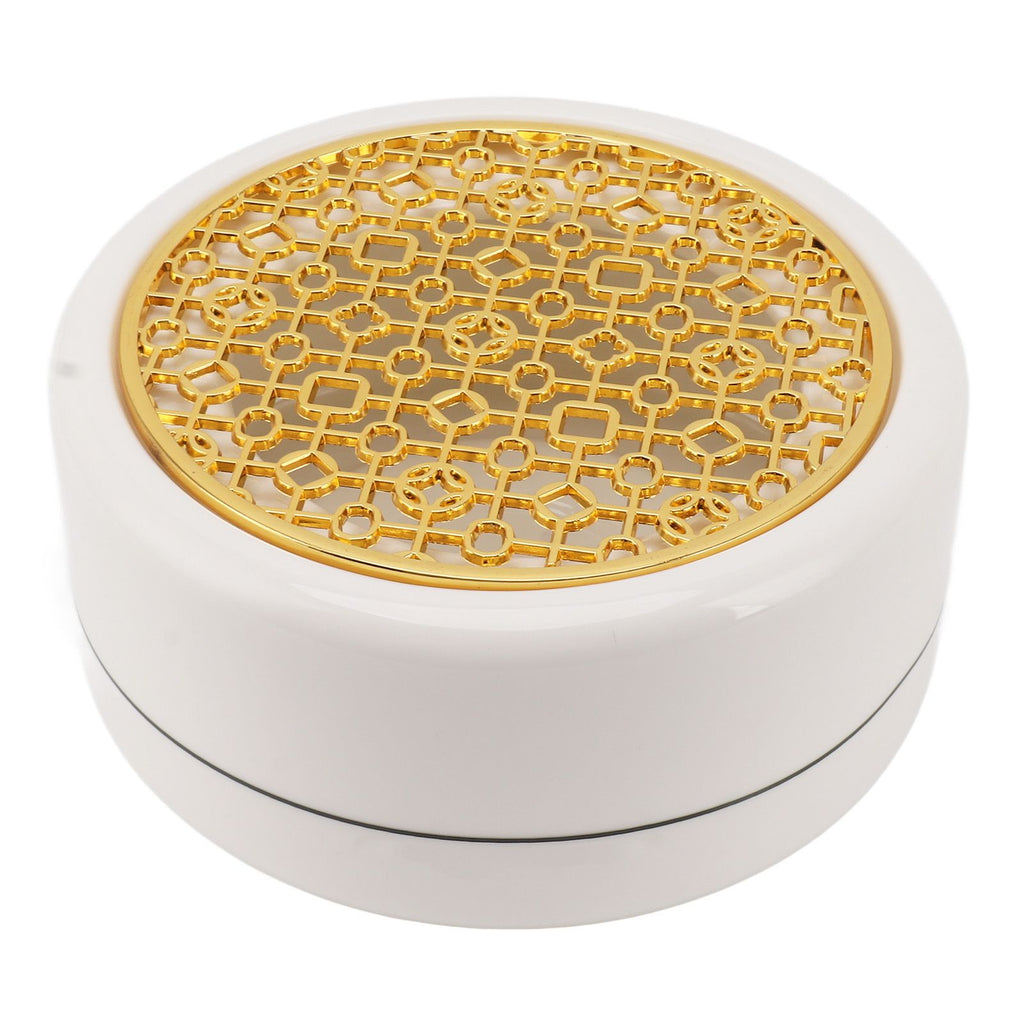 Ceramic Tea Pot Warmer with 11.8cm Gold Gasket Circular Concave Tea Kettle Heating Base for Home Kitchen Countertops