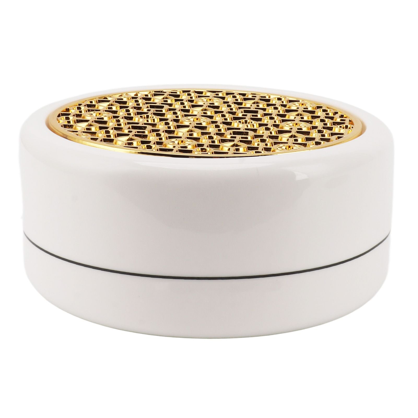 Ceramic Tea Pot Warmer with 11.8cm Gold Gasket Circular Concave Tea Kettle Heating Base for Home Kitchen Countertops