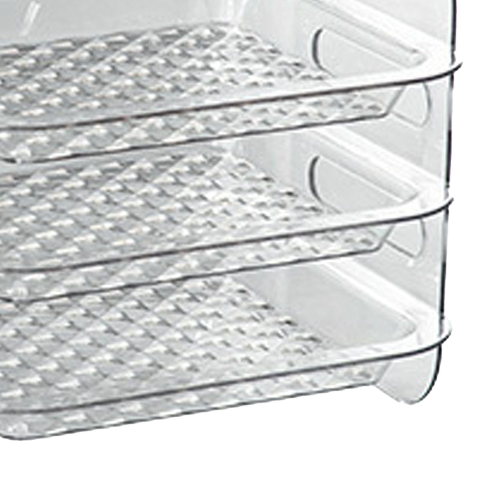 Multi Layer Food Tray Multifunctional Strong Capacity Durable Vegetable Fruit Preparation Plate 3 Layer White