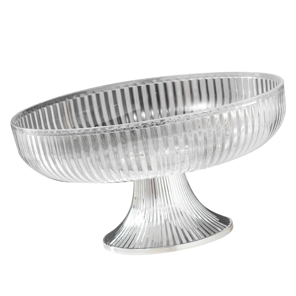 Fruit Plate Multifunctional Plastic Stylish Space Saving Decorative Snack Bowl for Candy Nuts Transparent