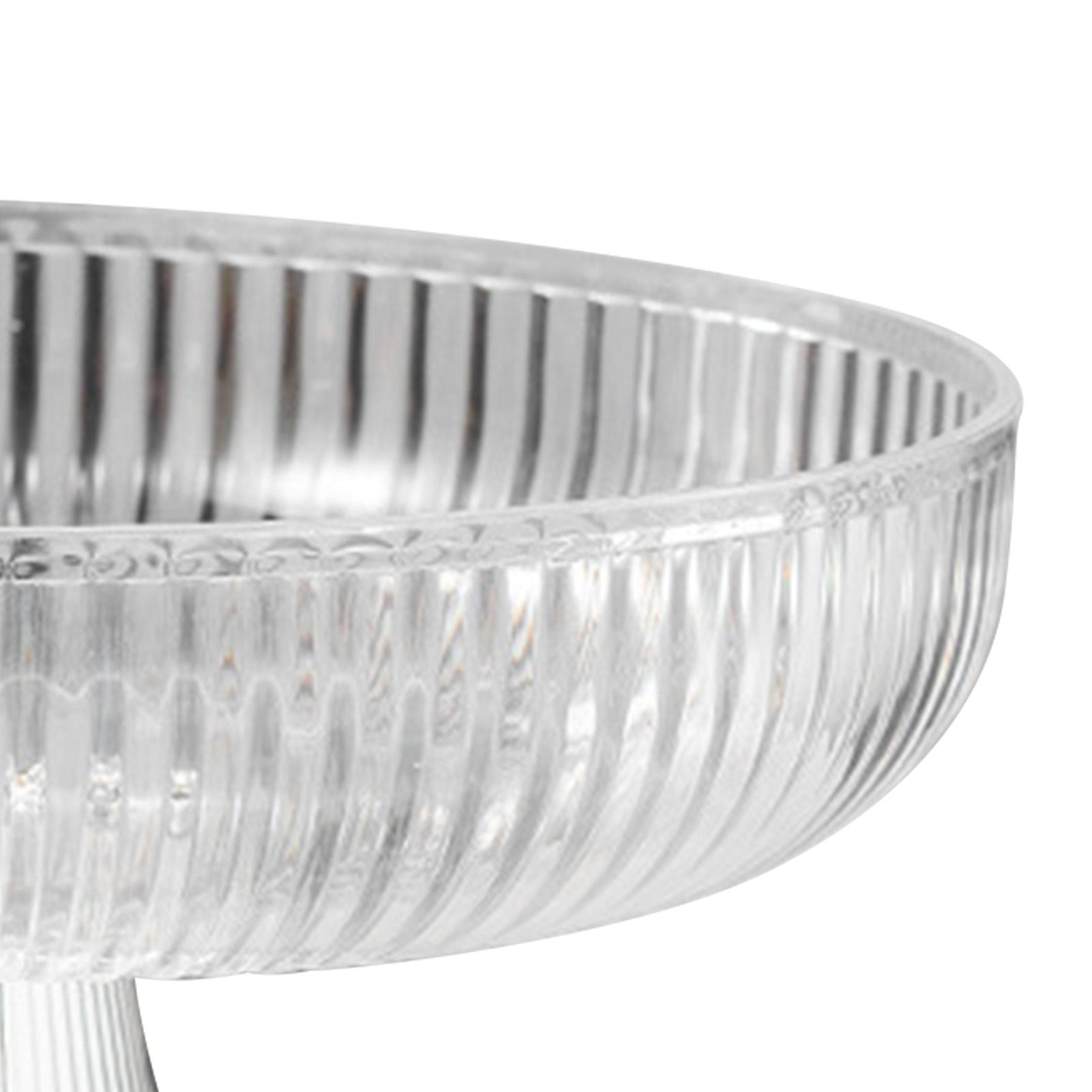 Fruit Plate Multifunctional Plastic Stylish Space Saving Decorative Snack Bowl for Candy Nuts Transparent