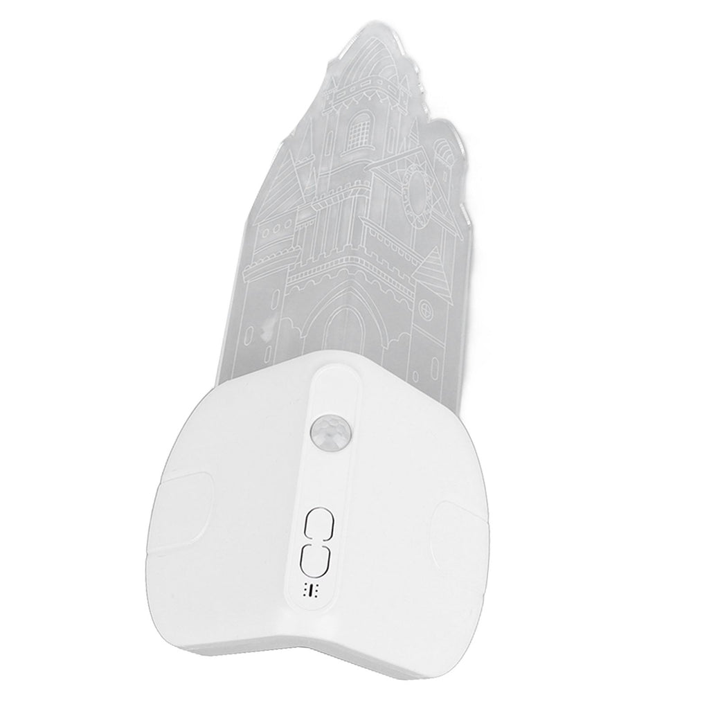 Motion Sensor Castle Night Light USB Charging Castle Wall Corner Nightlight for Hallway Staircase Bedroom