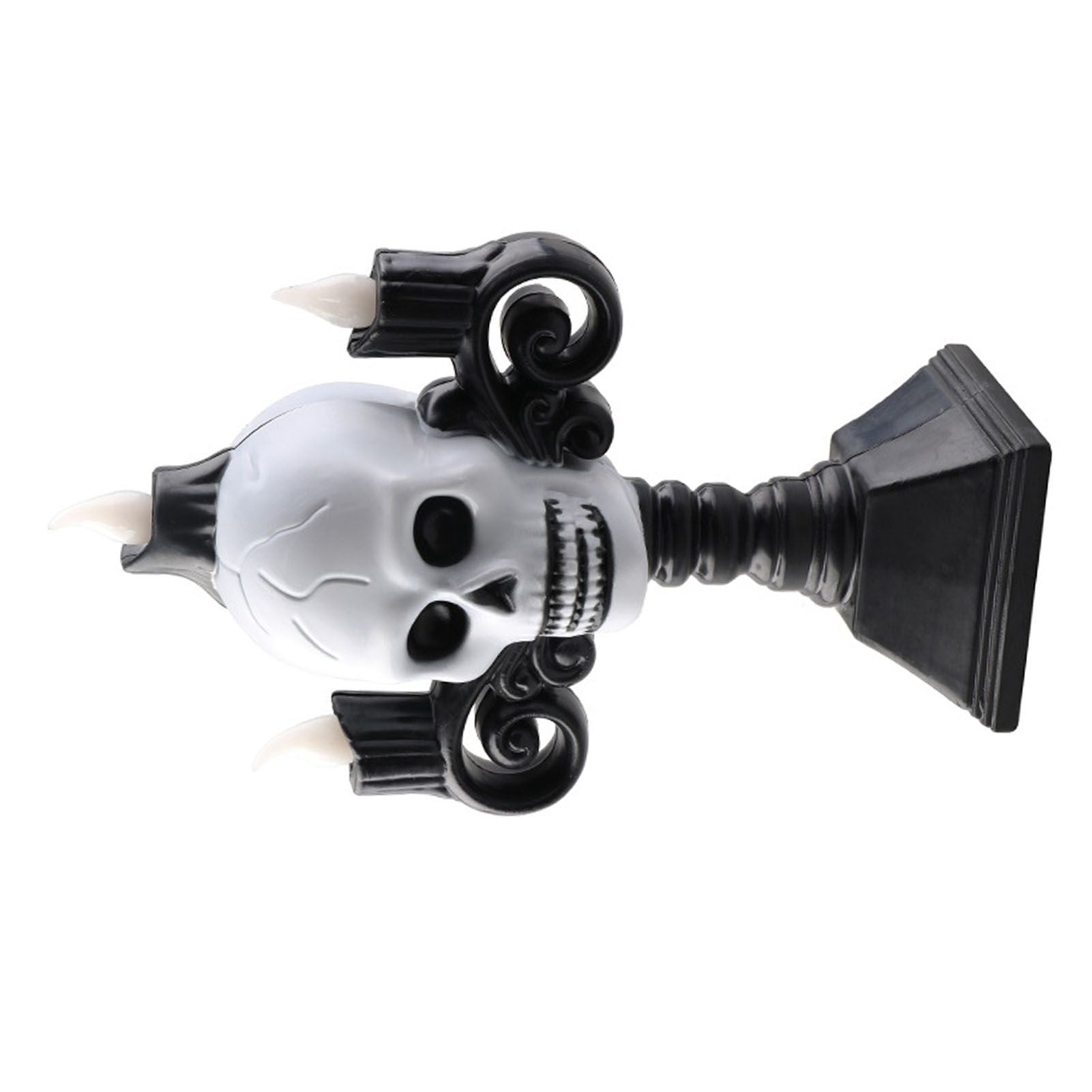 Skull Head LED Candle Light Lightweight Retro Spooky Green Light Plastic Skull Flameless Candle Lights for Party