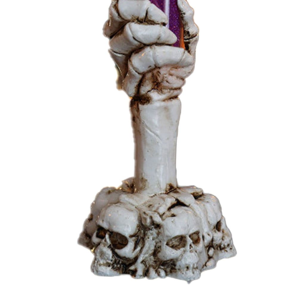 Halloween Skull Candle Holder Light Skeleton Ghost Hand Flameless Candle Lamp Party Bar Decoration Lamp Purple