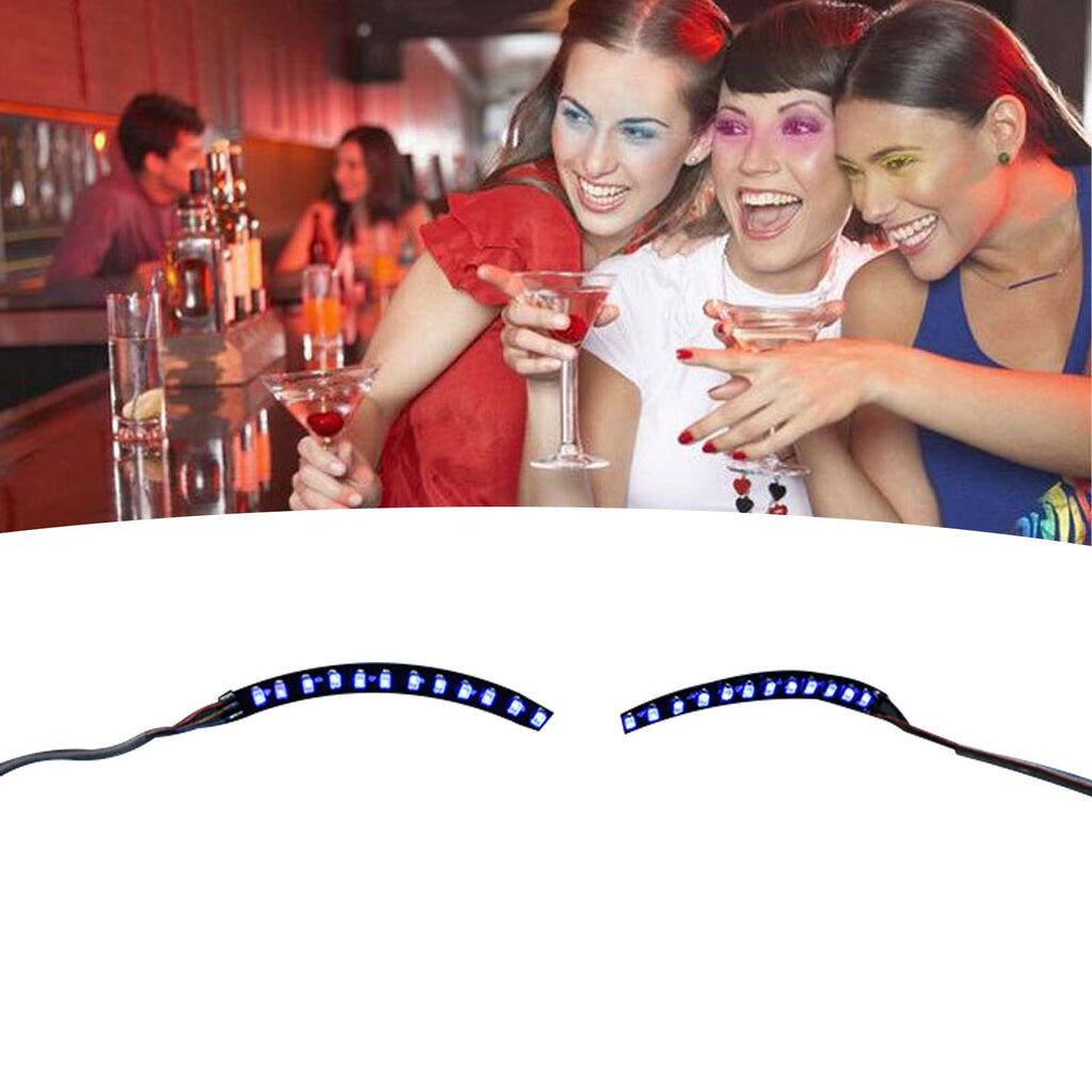 LED False Eyelashes Light Lightweight Stylish Reliable Luminous False Eyelashes Light for Party Bars Nightclubs Halloween Blue
