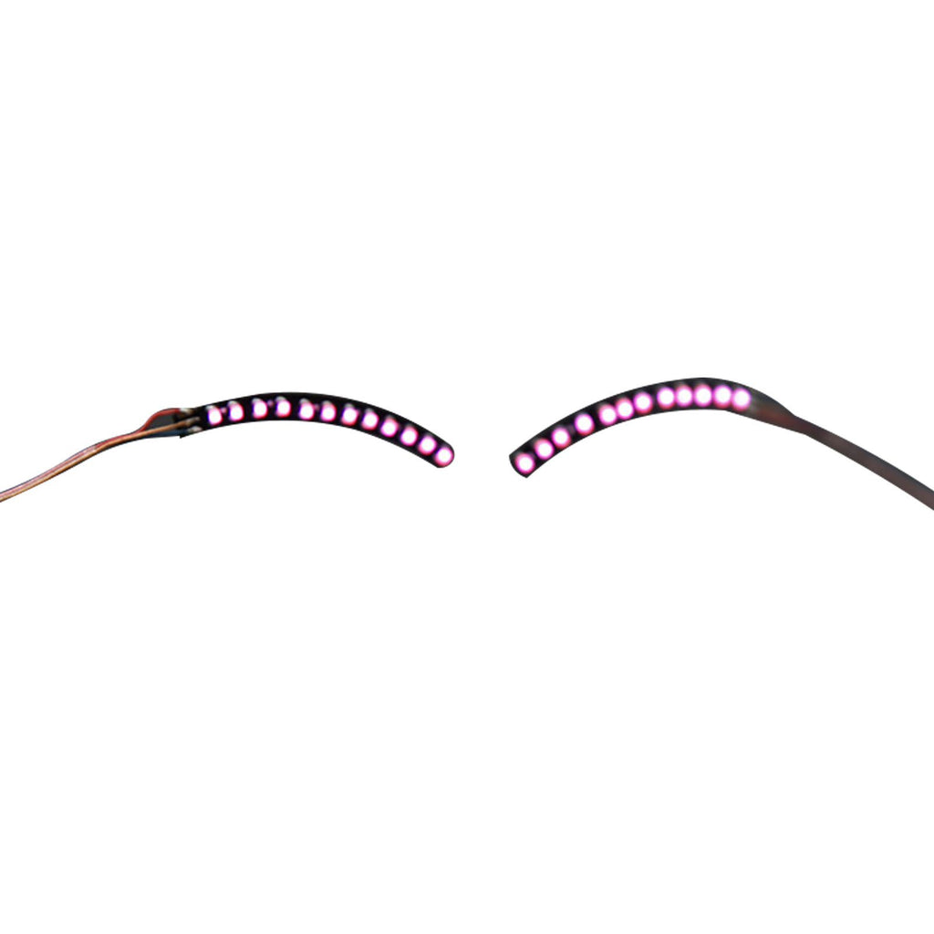 LED False Eyelashes Light Lightweight Stylish Reliable Luminous False Eyelashes Light for Party Bars Nightclubs Halloween Pink
