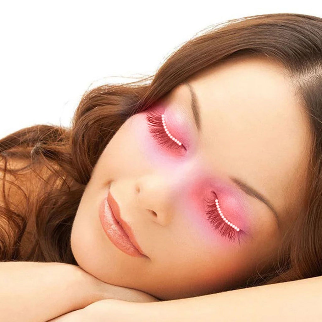 LED False Eyelashes Light Lightweight Stylish Reliable Luminous False Eyelashes Light for Party Bars Nightclubs Halloween Pink