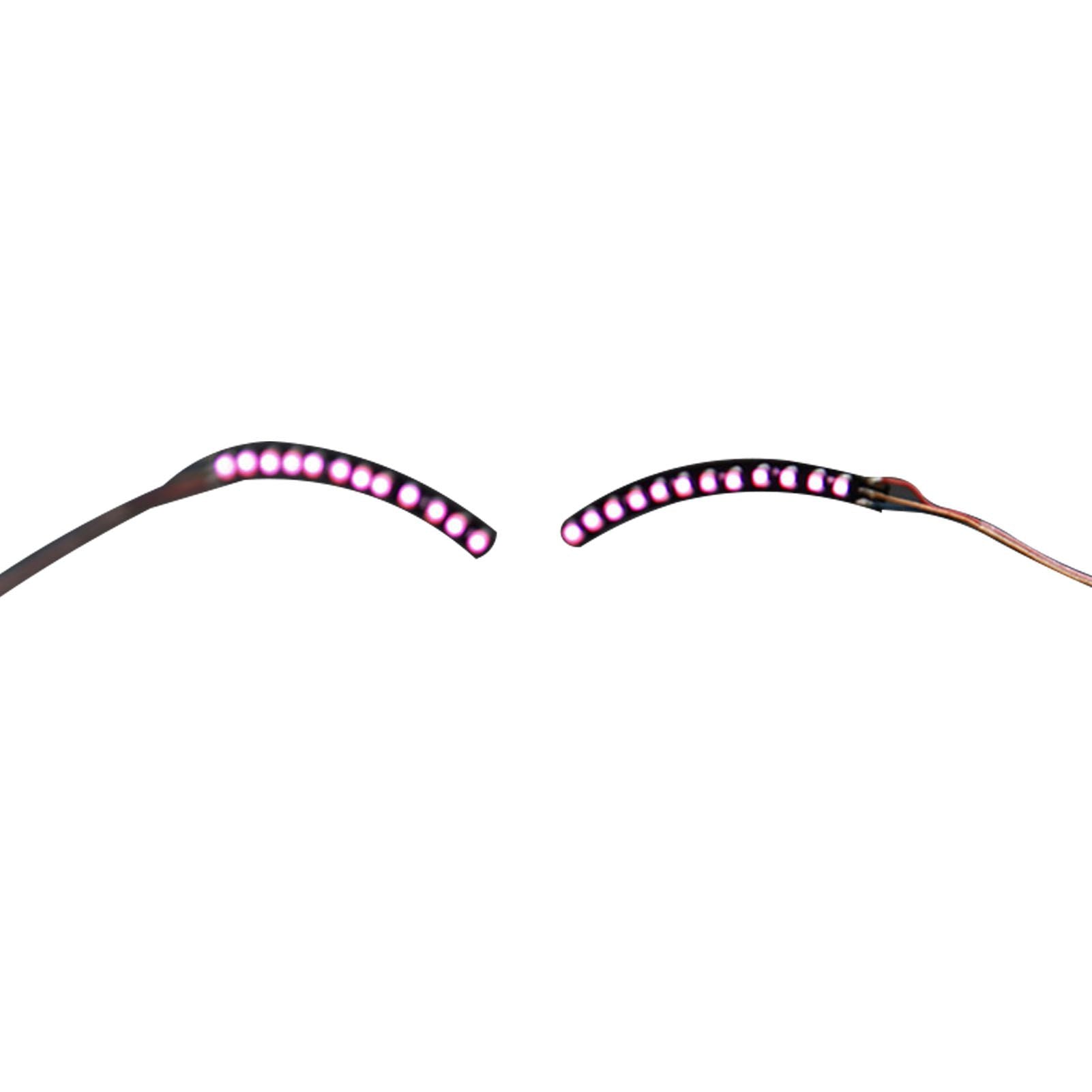 LED False Eyelashes Light Lightweight Stylish Reliable Luminous False Eyelashes Light for Party Bars Nightclubs Halloween Pink
