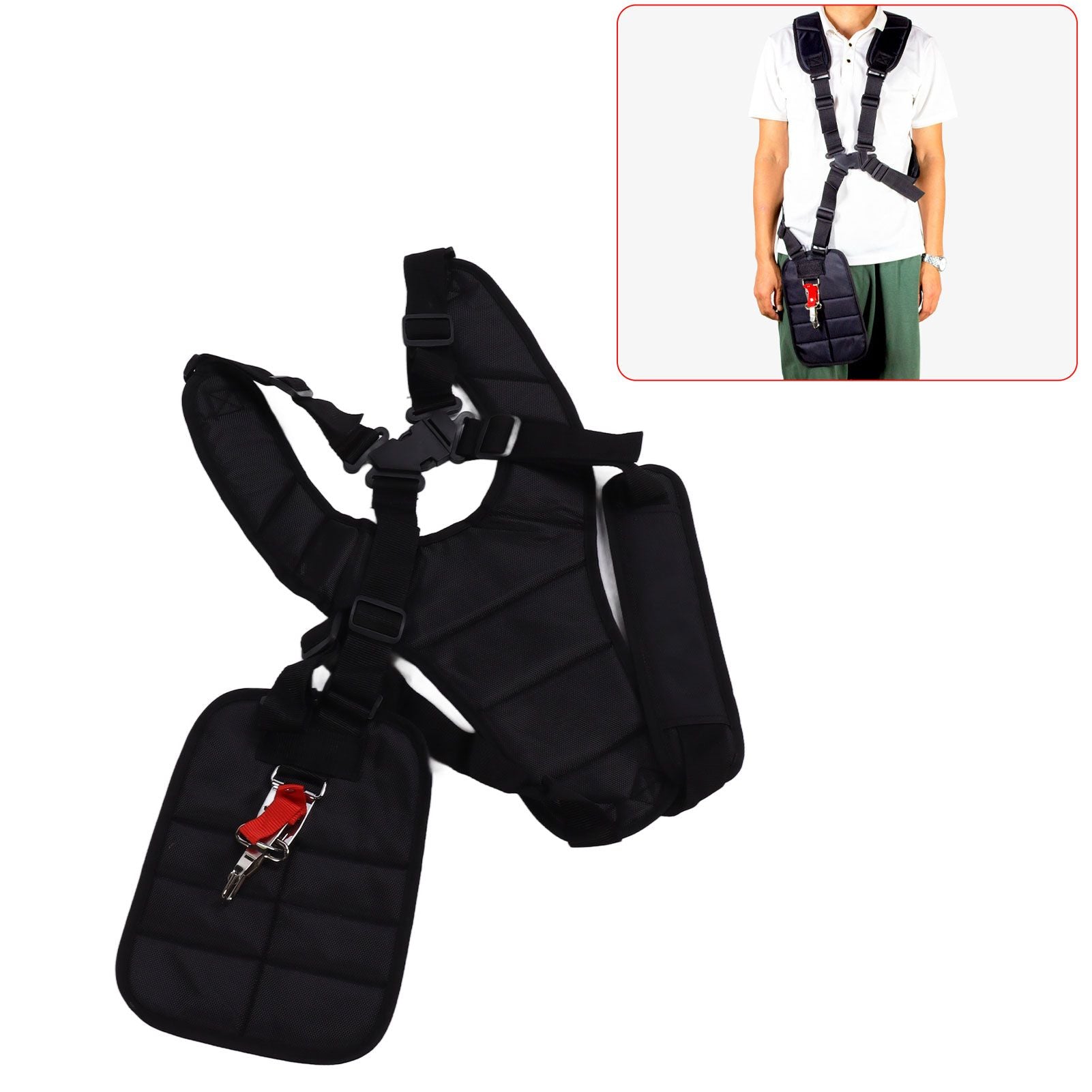 Trimmer Mower Double Shoulder Strap Oxford Cloth Comfortable Trimmer Harness for Lawn Trimmer Brush Cutter