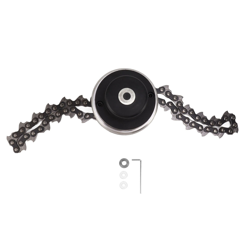 Chain Trimmer Head Replacement Lawn Mower Chain Weed Trimmer Head Outdoor Gardening Tool Abrasion Resistant Cordless Black
