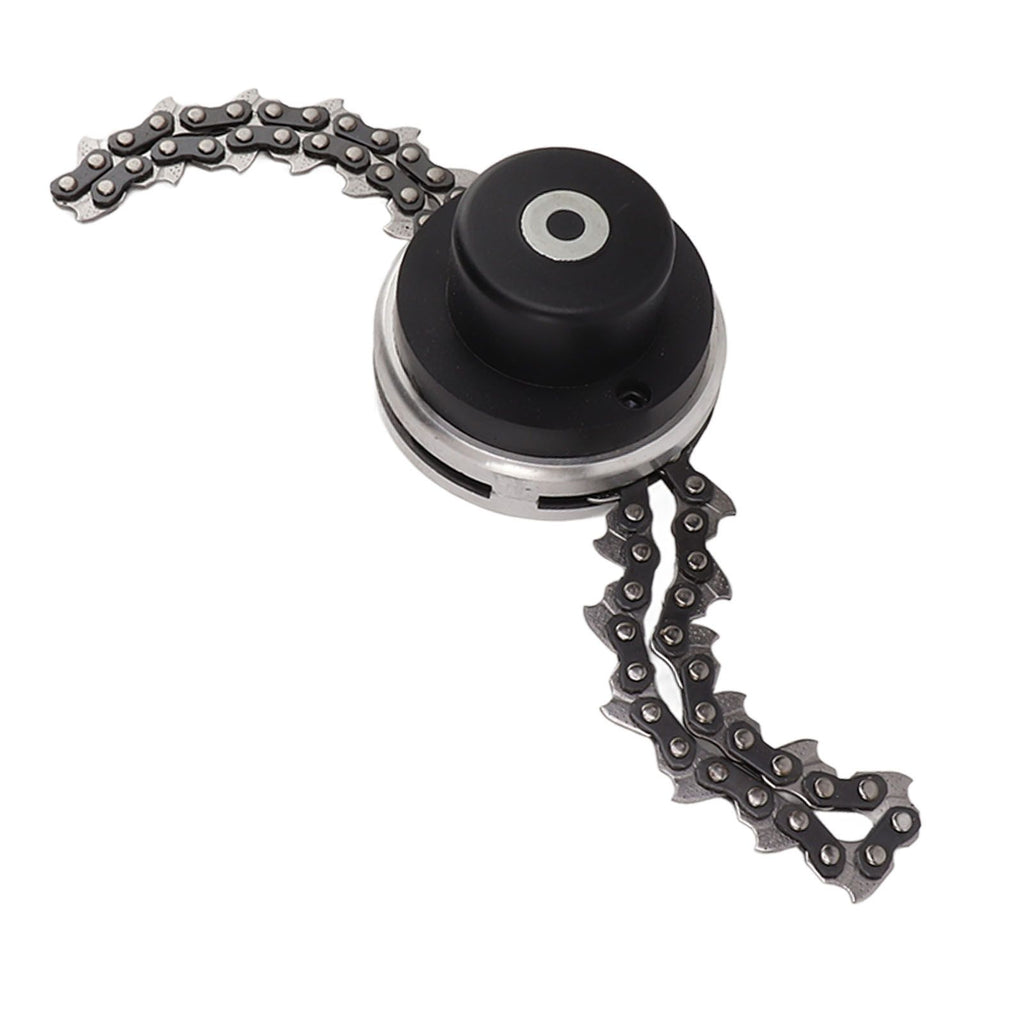 Chain Trimmer Head Replacement Lawn Mower Chain Weed Trimmer Head Outdoor Gardening Tool Abrasion Resistant Cordless Black