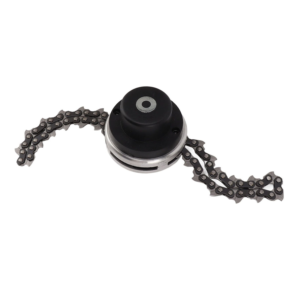 Chain Trimmer Head Replacement Lawn Mower Chain Weed Trimmer Head Outdoor Gardening Tool Abrasion Resistant Cordless Black