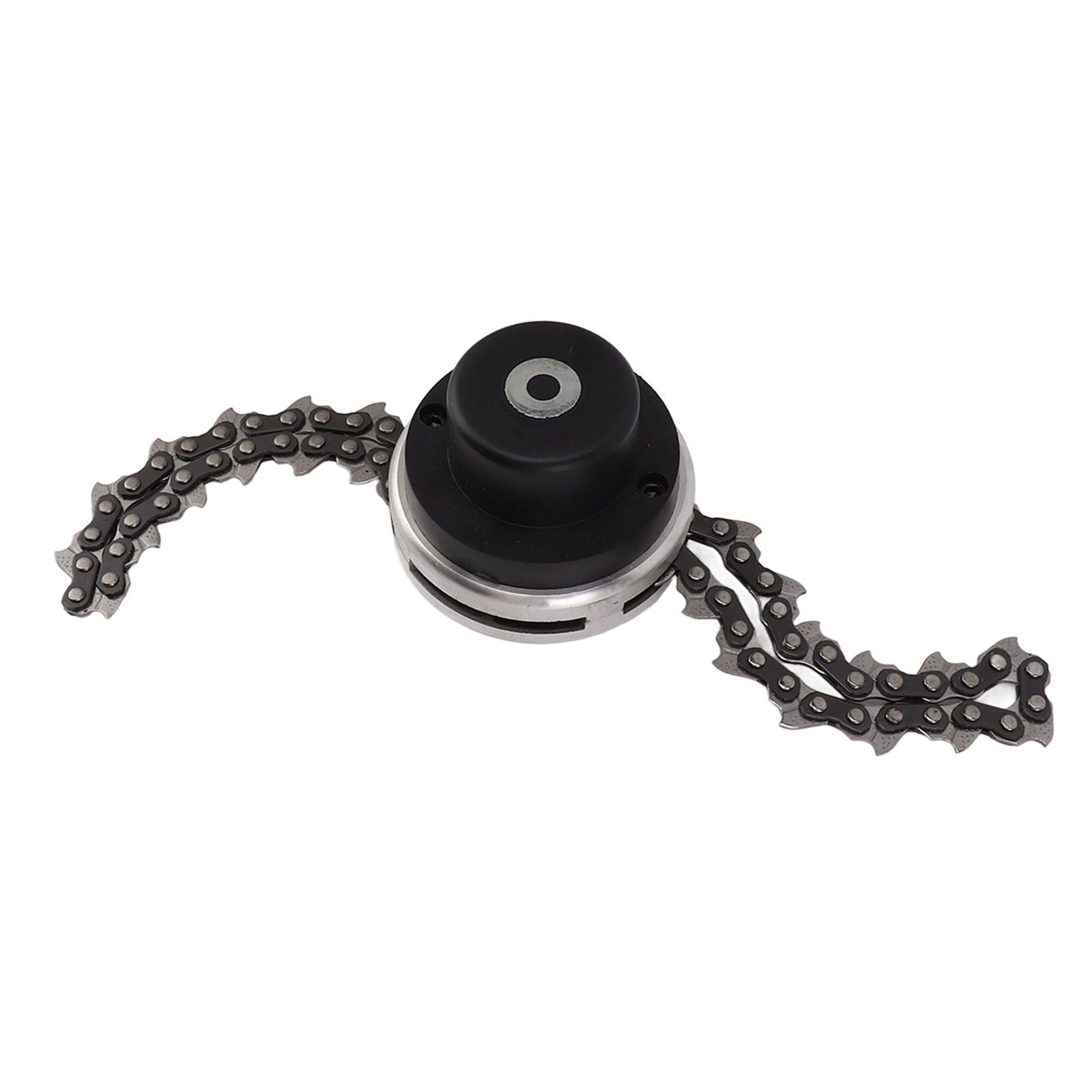 Chain Trimmer Head Replacement Lawn Mower Chain Weed Trimmer Head Outdoor Gardening Tool Abrasion Resistant Cordless Black