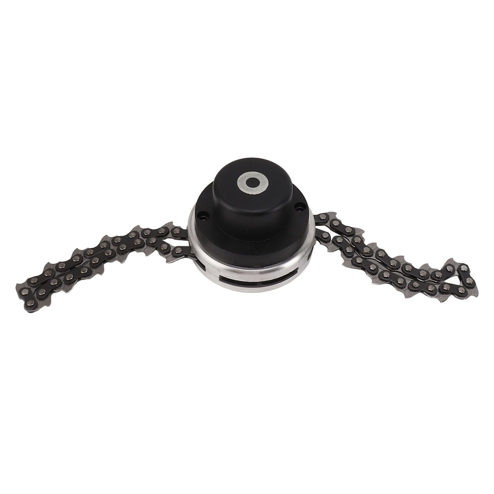 Chain Trimmer Head Replacement Lawn Mower Chain Weed Trimmer Head Outdoor Gardening Tool Abrasion Resistant Cordless Black