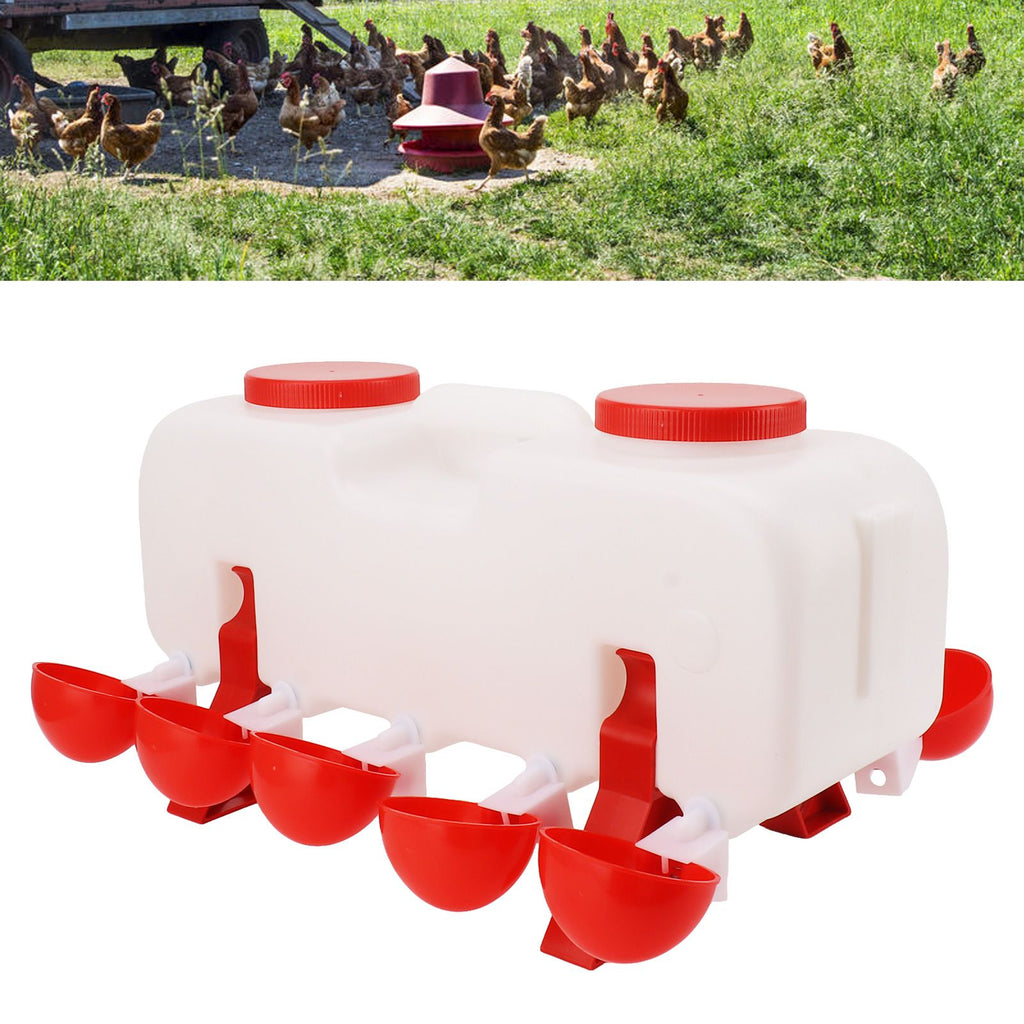 10L Chicken Waterer Semi Automatic Poultry Water Feeder Chicken Coop Accessories for Ducks Goose